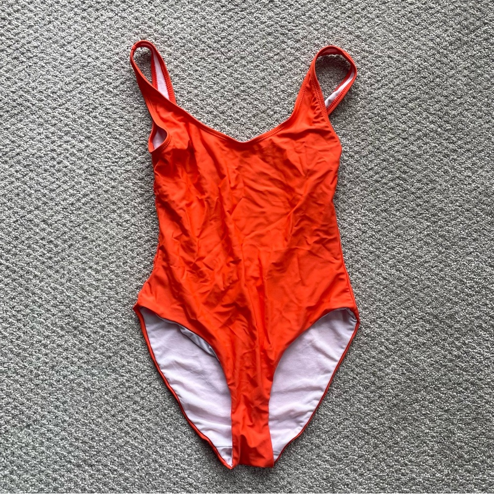 Orange One Piece Swimsuit